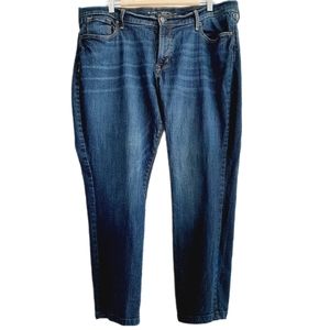 🍒 OLD NAVY Original Court Mid-Rise Cropped Blue Jeans Sz 16